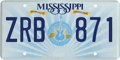 MS license plate ZRB871