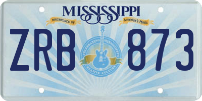 MS license plate ZRB873
