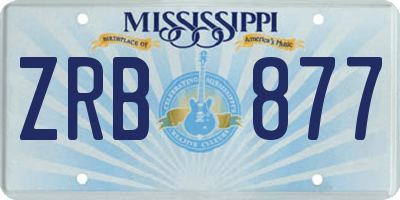 MS license plate ZRB877