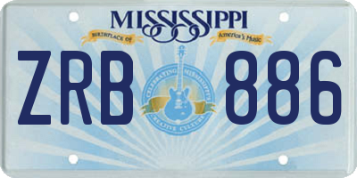 MS license plate ZRB886