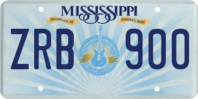 MS license plate ZRB900