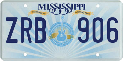 MS license plate ZRB906