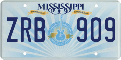 MS license plate ZRB909