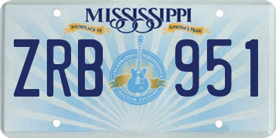 MS license plate ZRB951