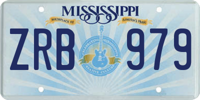 MS license plate ZRB979