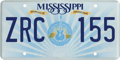 MS license plate ZRC155