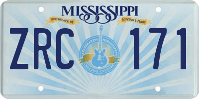MS license plate ZRC171