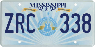 MS license plate ZRC338