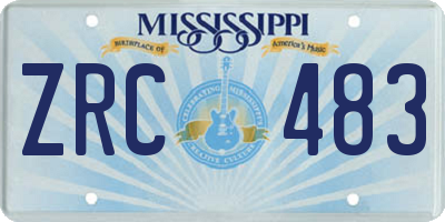 MS license plate ZRC483