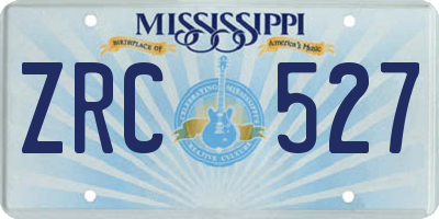 MS license plate ZRC527