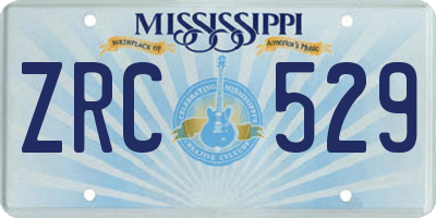 MS license plate ZRC529