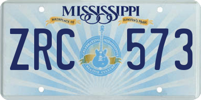 MS license plate ZRC573