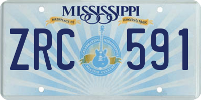 MS license plate ZRC591