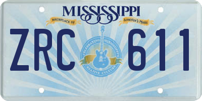 MS license plate ZRC611