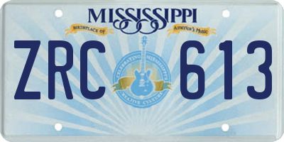 MS license plate ZRC613