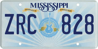 MS license plate ZRC828