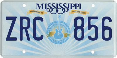 MS license plate ZRC856
