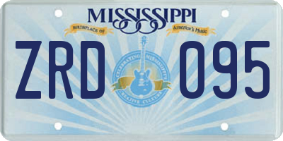 MS license plate ZRD095