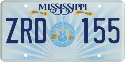 MS license plate ZRD155