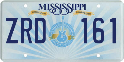 MS license plate ZRD161