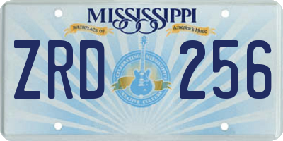 MS license plate ZRD256