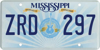 MS license plate ZRD297