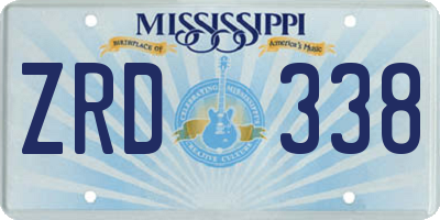 MS license plate ZRD338