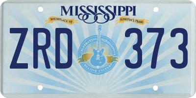 MS license plate ZRD373
