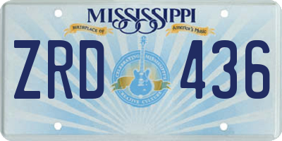 MS license plate ZRD436