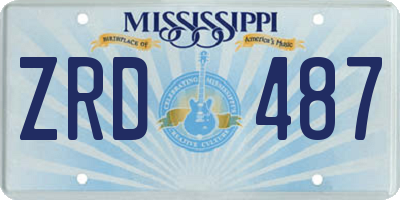 MS license plate ZRD487