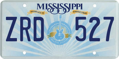 MS license plate ZRD527