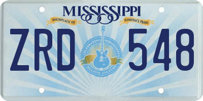 MS license plate ZRD548