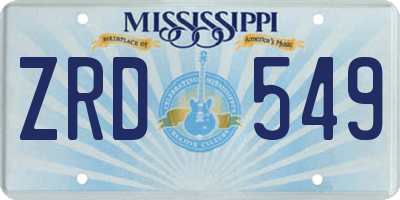 MS license plate ZRD549