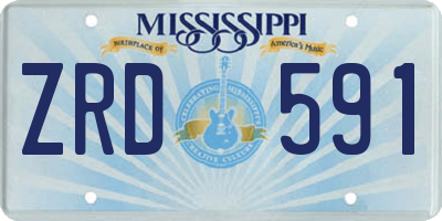 MS license plate ZRD591