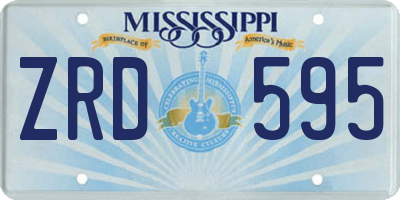 MS license plate ZRD595