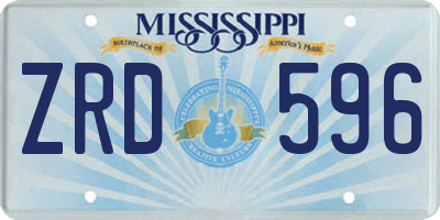MS license plate ZRD596