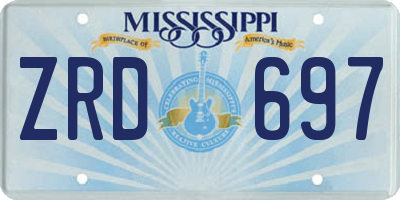 MS license plate ZRD697