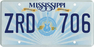 MS license plate ZRD706