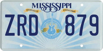 MS license plate ZRD879