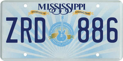 MS license plate ZRD886