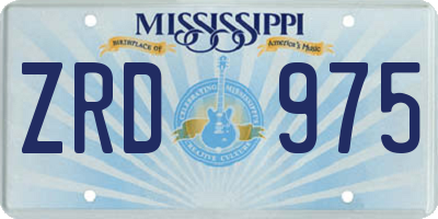 MS license plate ZRD975