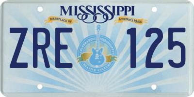 MS license plate ZRE125