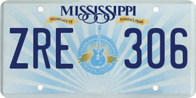 MS license plate ZRE306