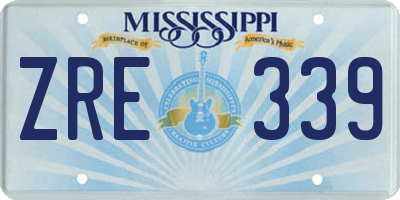 MS license plate ZRE339