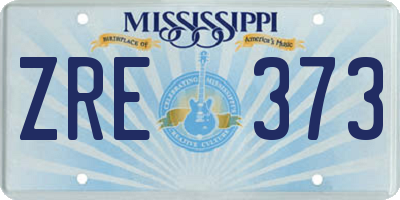 MS license plate ZRE373
