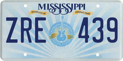 MS license plate ZRE439