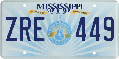 MS license plate ZRE449