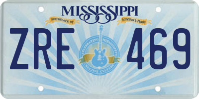 MS license plate ZRE469