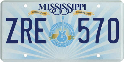 MS license plate ZRE570