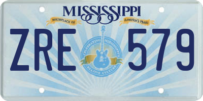MS license plate ZRE579